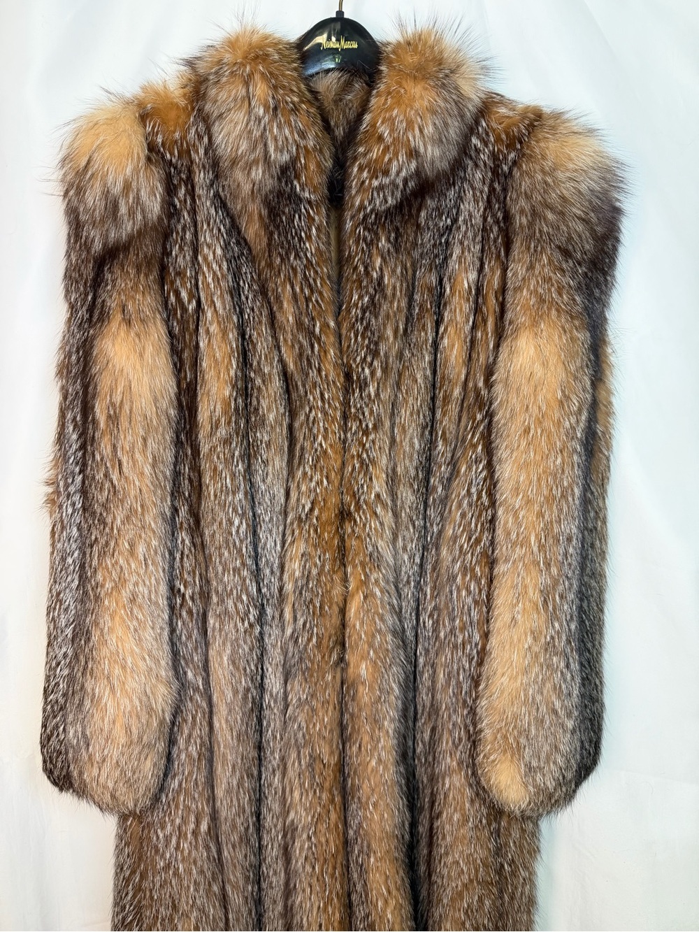 Vintage Bifano’s Dallas Crystal Fox Fur Full Length Coat - Picture 6 of 9